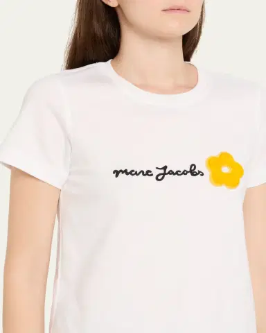 Marc Jacobs Logo Flower Applique T-Shirt | Thumbnail 5 Marc Jacobs Logo Flower Applique T-Shirt | Thumbnail 5