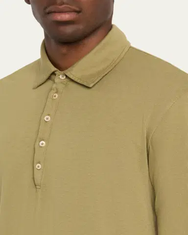 Massimo Alba Men's Cotton-Cashmere Polo Shirt | Thumbnail 2 Massimo Alba Men's Cotton-Cashmere Polo Shirt | Thumbnail 2