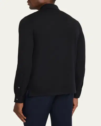 Ralph Lauren Purple Label Cotton-Cashmere Piqué Polo Shirt | Thumbnail 3 Ralph Lauren Purple Label Cotton-Cashmere Piqué Polo Shirt | Thumbnail 3