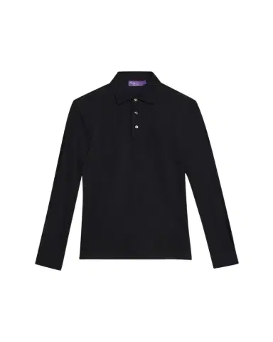 Ralph Lauren Purple Label Cotton-Cashmere Piqué Polo Shirt | Thumbnail 1 Ralph Lauren Purple Label Cotton-Cashmere Piqué Polo Shirt | Thumbnail 1