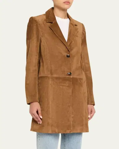 TWP Easy Suede Car Coat | Thumbnail 4