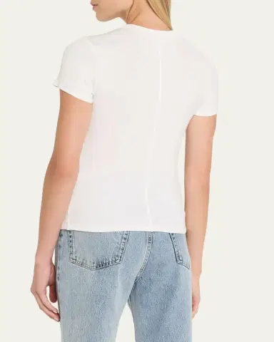 Frame Ribbed Crewneck Baby Tee | Thumbnail 3 Frame Ribbed Crewneck Baby Tee | Thumbnail 3