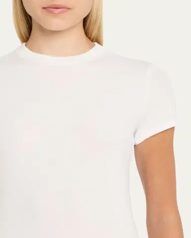 Frame Ribbed Crewneck Baby Tee | Thumbnail 5 Frame Ribbed Crewneck Baby Tee | Thumbnail 5