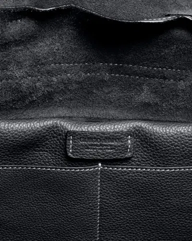 Giorgio Armani Men's Pebble Leather Flap-Top Backpack | Thumbnail 2 Giorgio Armani Men's Pebble Leather Flap-Top Backpack | Thumbnail 2