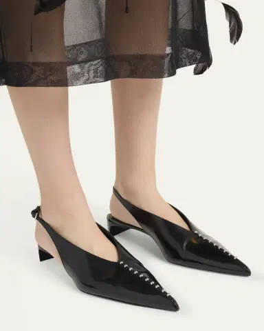 Jil Sander Leather Slingback Pumps | Thumbnail 2 Jil Sander Leather Slingback Pumps | Thumbnail 2
