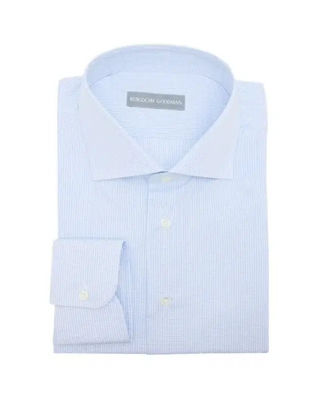 Men's Cotton Micro-Check Spread-Collar Dress Shirt