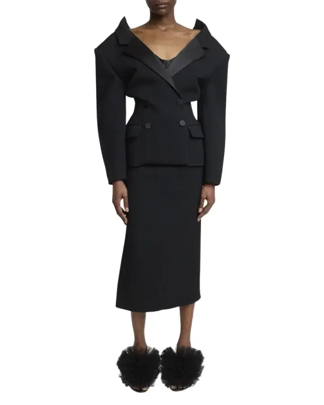 Long Pencil Skirt with Slit