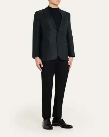 Brioni Men's Cashmere Tonal Plaid Single-Breasted Sport Coat | Thumbnail 2