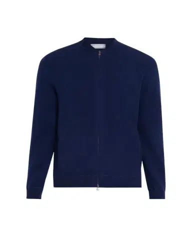 Bergdorf Goodman Men's Wool Full-Zip Baseball-Collar Sweater | Thumbnail 1 Bergdorf Goodman Men's Wool Full-Zip Baseball-Collar Sweater | Thumbnail 1