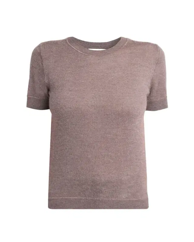 Linnea Short-Sleeve Cashmere Top