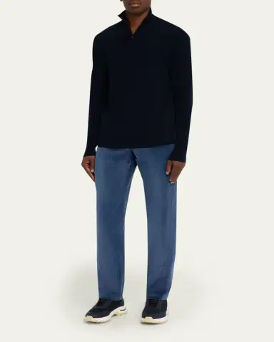 Sease Men's Waffle Knit Half-Zip Pullover | Thumbnail 2 Sease Men's Waffle Knit Half-Zip Pullover | Thumbnail 2