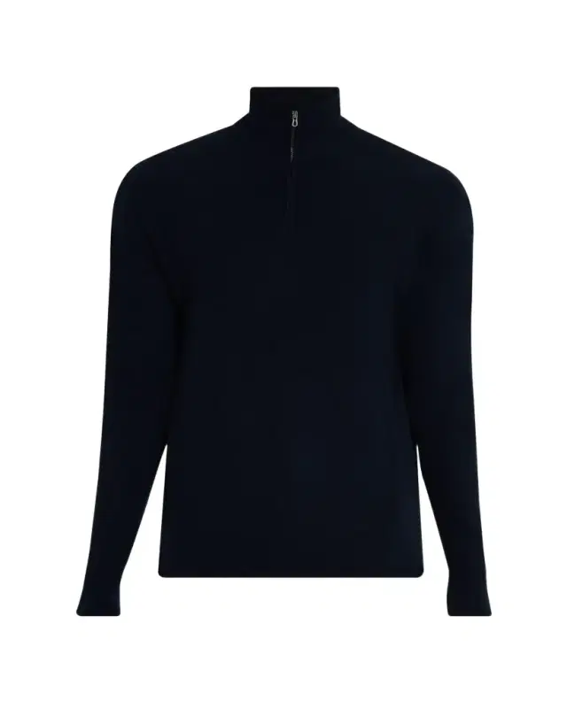 Men's Waffle Knit Half-Zip Pullover