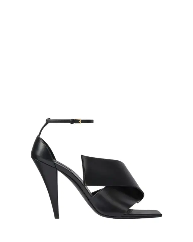 Twisted Ribbon Leather Sandals