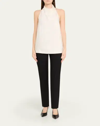 Stella McCartney Satin Backless Cowl Halter Top | Thumbnail 2