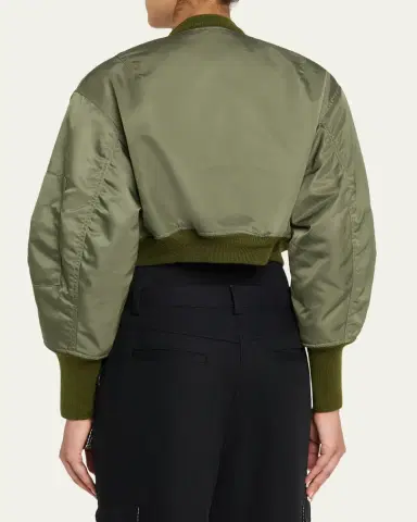 3.1 Phillip Lim Cropped Nylon Bomber Jacket | Thumbnail 3 3.1 Phillip Lim Cropped Nylon Bomber Jacket | Thumbnail 3