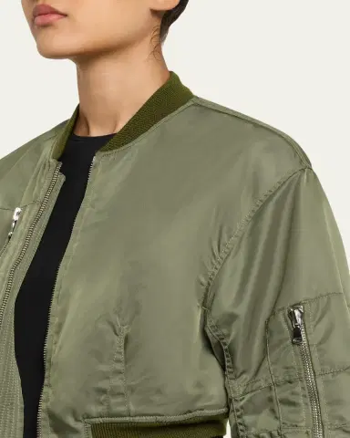3.1 Phillip Lim Cropped Nylon Bomber Jacket | Thumbnail 5 3.1 Phillip Lim Cropped Nylon Bomber Jacket | Thumbnail 5
