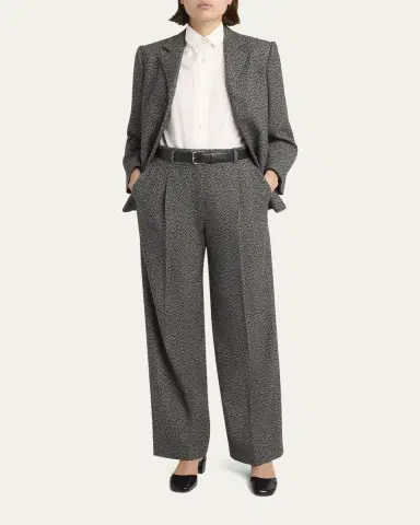 The Row Mikkela Pleated Cashmere Straight-Leg Pants | Thumbnail 2
