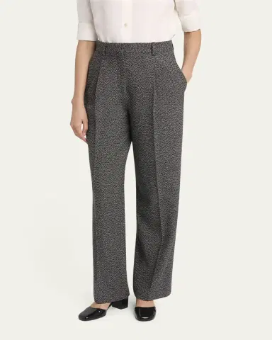 The Row Mikkela Pleated Cashmere Straight-Leg Pants | Thumbnail 4