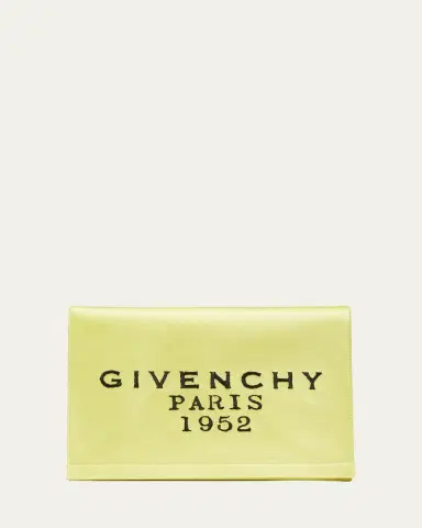 Givenchy Pattern Pochette in Satin with Logo Embroidery | Thumbnail 11