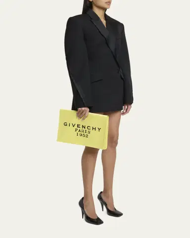 Givenchy Pattern Pochette in Satin with Logo Embroidery | Thumbnail 15