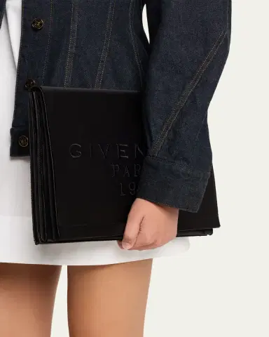 Givenchy Pattern Pochette in Satin with Logo Embroidery | Thumbnail 7