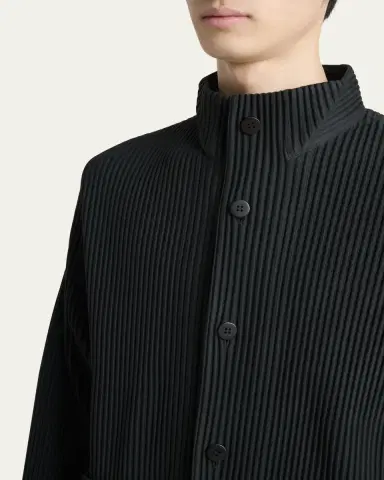 Homme Plissé Issey Miyake Men's Multi-Pocket Pleated Button-Down Shirt | Thumbnail 5