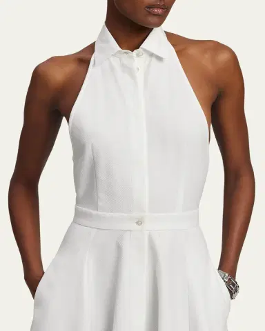 Ralph Lauren Collection Eldred Cotton Piqué Maxi Shirtdress | Thumbnail 5 Ralph Lauren Collection Eldred Cotton Piqué Maxi Shirtdress | Thumbnail 5