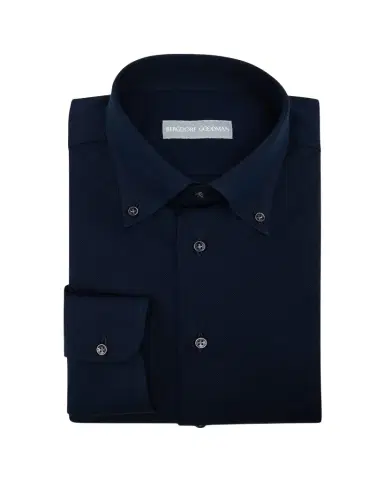 Bergdorf Goodman Men's Cotton Pique Button-Collar Sport Shirt | Thumbnail 1
