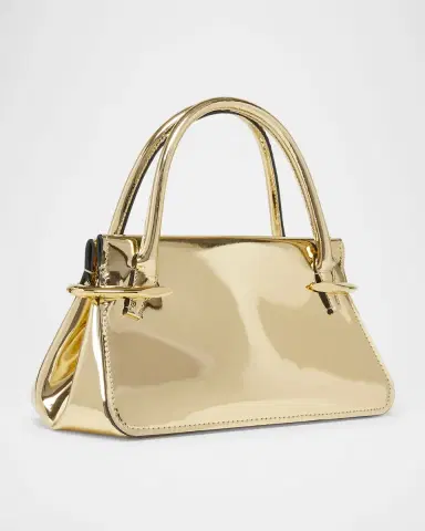 Givenchy Pinch Mini Shoulder Bag in Metallic Leather | Thumbnail 2 Givenchy Pinch Mini Shoulder Bag in Metallic Leather | Thumbnail 2