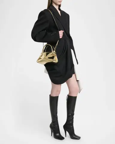 Givenchy Pinch Mini Shoulder Bag in Metallic Leather | Thumbnail 4 Givenchy Pinch Mini Shoulder Bag in Metallic Leather | Thumbnail 4