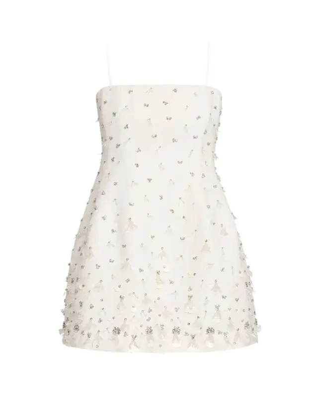 SIMKHAI Yasmin Embellished Strapless Mini Dress