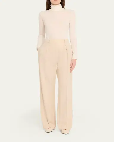 Loro Piana Edward Pleated Wide-Leg Trousers | Thumbnail 2 Loro Piana Edward Pleated Wide-Leg Trousers | Thumbnail 2
