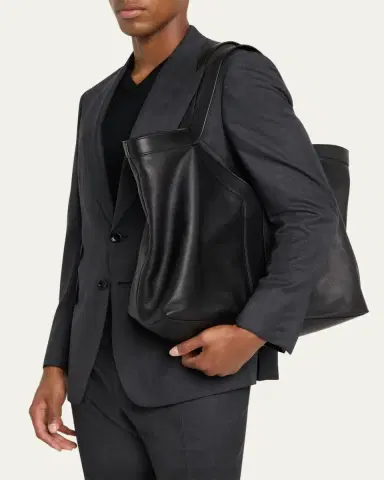 Saint Laurent Men's Giant Y Grainy Leather Tote Bag | Thumbnail 2 Saint Laurent Men's Giant Y Grainy Leather Tote Bag | Thumbnail 2