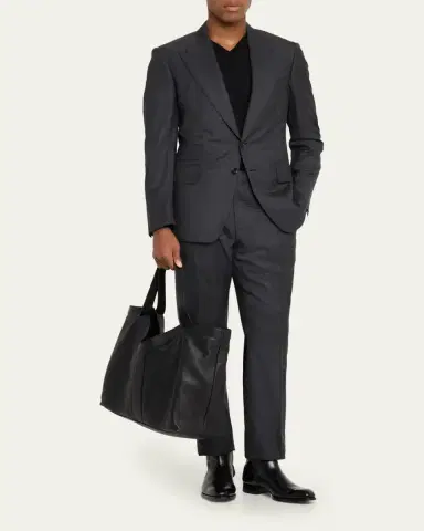 Saint Laurent Men's Giant Y Grainy Leather Tote Bag | Thumbnail 5 Saint Laurent Men's Giant Y Grainy Leather Tote Bag | Thumbnail 5