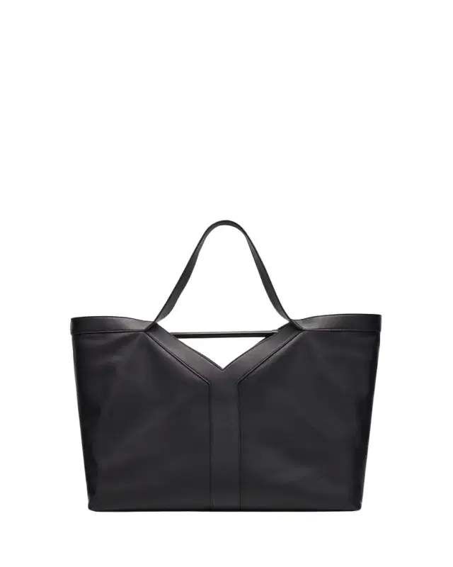 Saint Laurent Men's Giant Y Grainy Leather Tote Bag