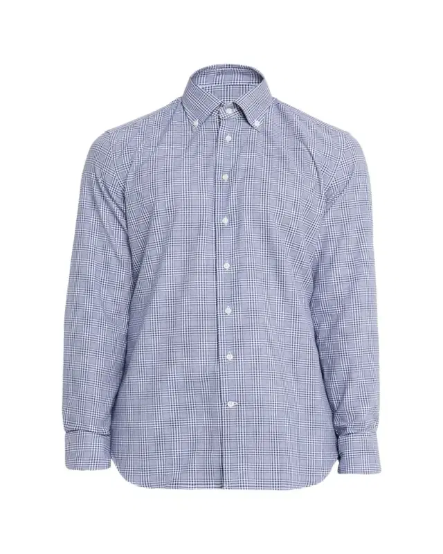 Bergdorf Goodman Men's Cotton Plaid Button-Collar Sport Shirt