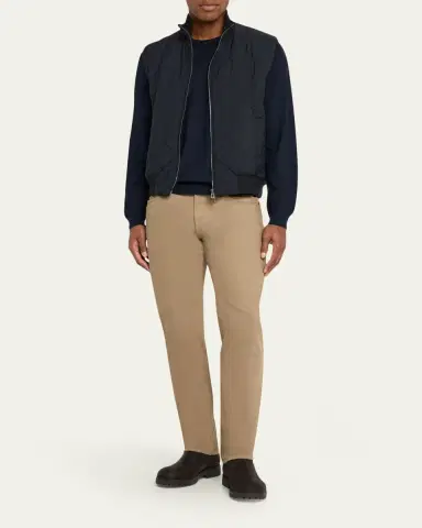 Loro Piana Men's Quarona Slim Five-Pocket Trousers | Thumbnail 5