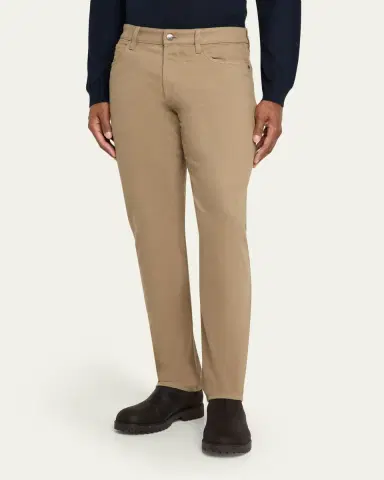 Loro Piana Men's Quarona Slim Five-Pocket Trousers | Thumbnail 7