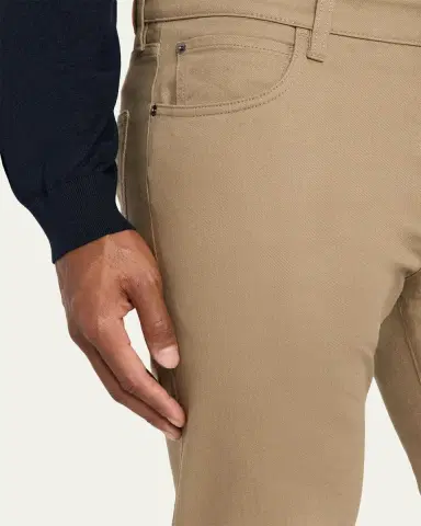 Loro Piana Men's Quarona Slim Five-Pocket Trousers | Thumbnail 8