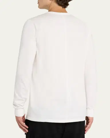 Rick Owens Men's Cotton Long-Sleeve Crewneck T-Shirt | Thumbnail 3