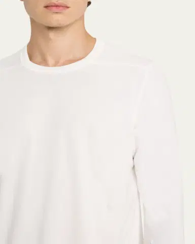 Rick Owens Men's Cotton Long-Sleeve Crewneck T-Shirt | Thumbnail 5