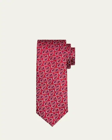 Charvet Men's Textured Raindrop Silk Tie | Thumbnail 2 Charvet Men's Textured Raindrop Silk Tie | Thumbnail 2