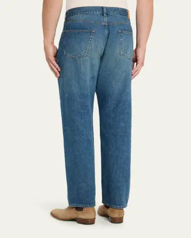 Saint Laurent Men's High Rise Straight-Leg Jeans | Thumbnail 3
