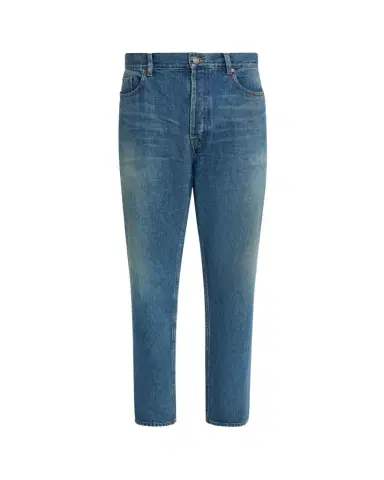 Saint Laurent Men's High Rise Straight-Leg Jeans | Thumbnail 1