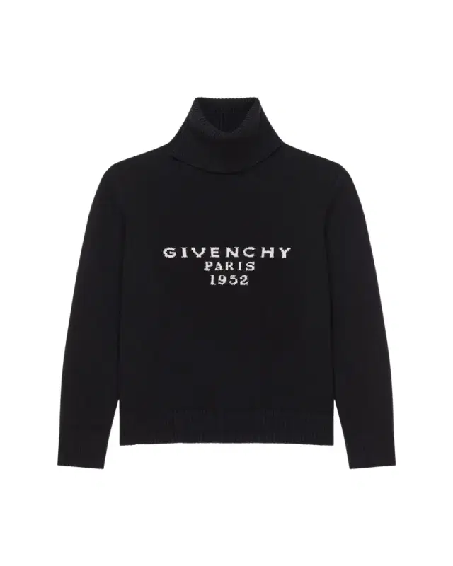 Turtleneck Logo Wool-Cashmere Sweater