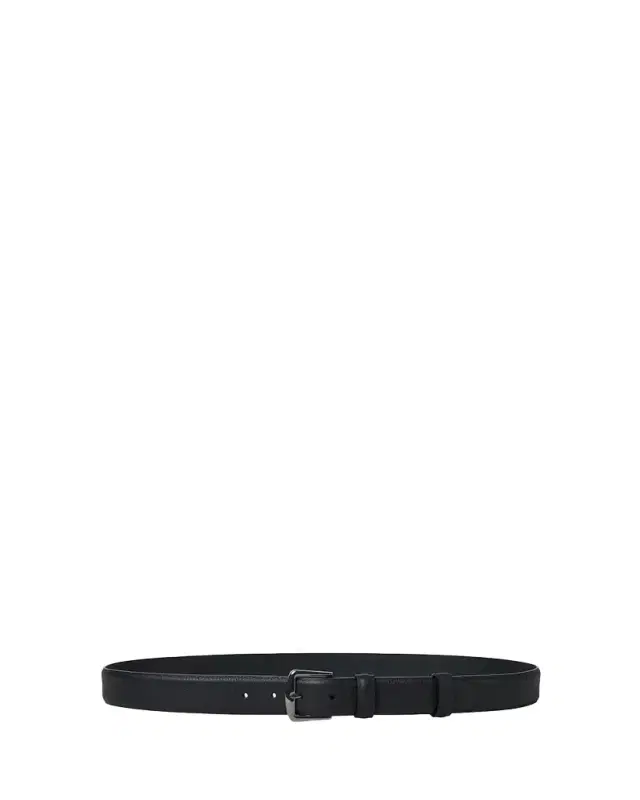 Men's Alsavel Palladium-Buckle Calfskin Belt