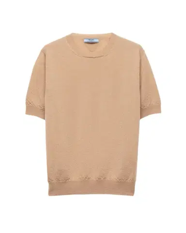 Prada Superfine Cashmere Short-Sleeve Sweater | Thumbnail 1 Prada Superfine Cashmere Short-Sleeve Sweater | Thumbnail 1