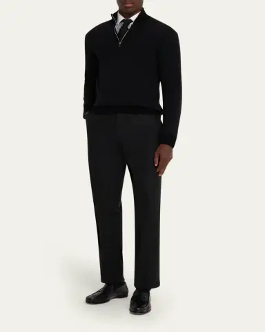 Ralph Lauren Purple Label Birdseye Cashmere Quarter-Zip Sweater | Thumbnail 2 Ralph Lauren Purple Label Birdseye Cashmere Quarter-Zip Sweater | Thumbnail 2