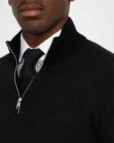 Ralph Lauren Purple Label Birdseye Cashmere Quarter-Zip Sweater | Thumbnail 9 Ralph Lauren Purple Label Birdseye Cashmere Quarter-Zip Sweater | Thumbnail 9