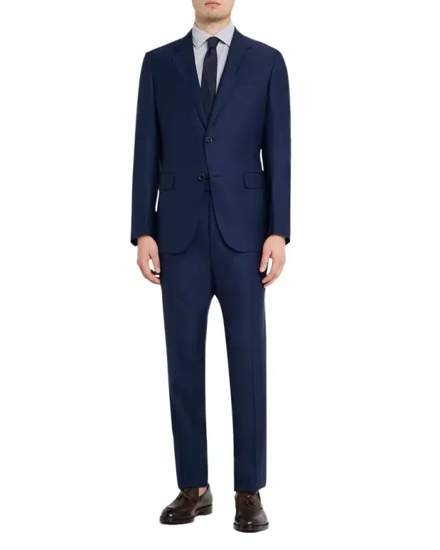 Men 's Micro-Plaid Wool Suit